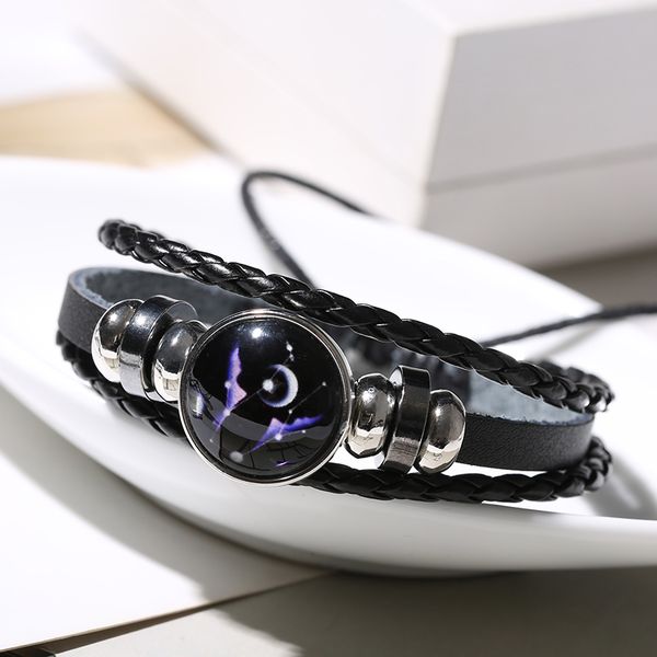 

fashion luminous bracelet zodiac constellation bracelet mens-womens couples korean version of the influx of people personalized jewelry birt, Golden;silver