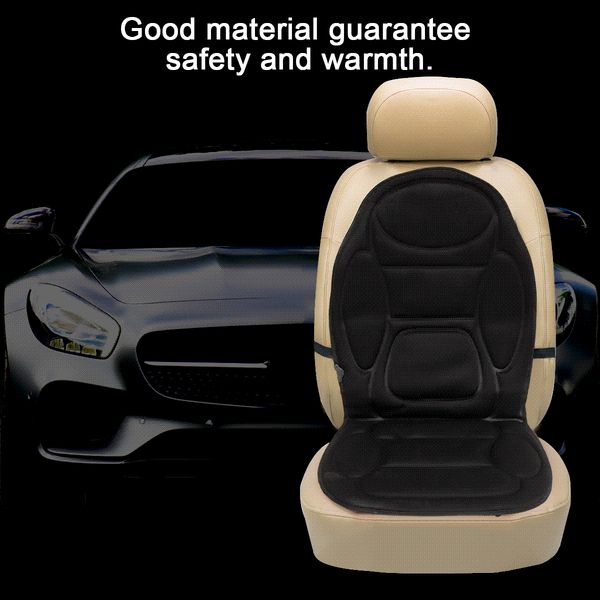 Universal 12v Electric Heated Car Front Seat Cover Padded Thermal Cushion Automobiles Interior Heater In Winter Auto Seats Covers Automotive