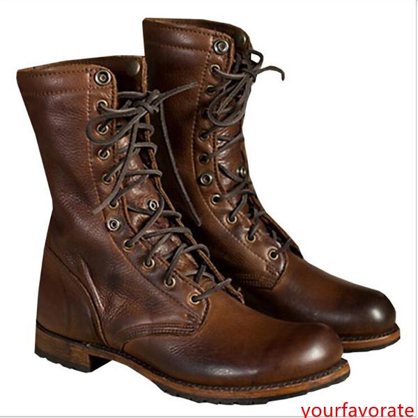 

luxury men cowboy boots designer martin half boot work safety shoes vintage leather booties lace-up sneaker booties us13