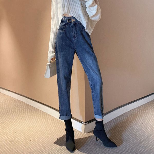 

summer vintage high waist straight mom jeans pant for women streetwear loose female denim pants buttons zipper ladies jeans 2020, Blue