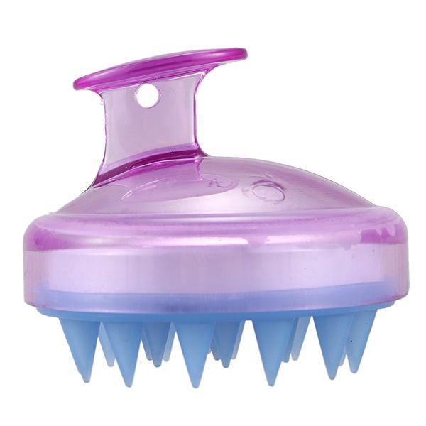

1 pcs spa slimming massage brush silicone head body shampoo scalp massage brush comb hair washing comb shower bath brush props p