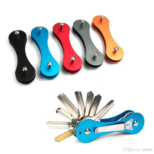 

edc aluminum hard oxide key holder organizer outdoor camping hiking travelling clip folder keyring keychain travel kit