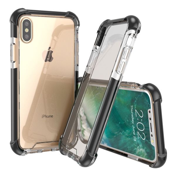

2019 new styles four corners thickened super anti-falling iphone case glass acrylic plus tpu 3 in 1 cell phone case iphone x xs xr xsmax