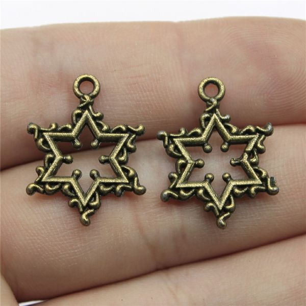 

snowflake charms pendant diy jewelry findings antique bronze tone 0.9x0.6 inch (22x16mm) 30pcs/lot, Bronze;silver