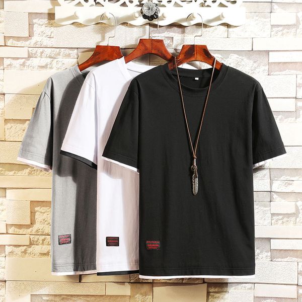 

new design summer t shirt men short-sleeve tee slim fit mens t shirts fashion style tshirt casual t-shirt clothes, White;black