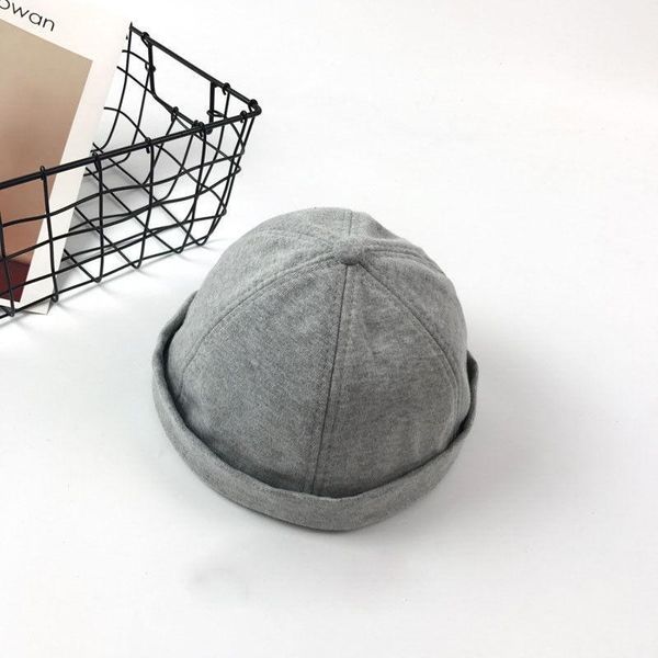 

men casual beanies adjust docker hat sailor cap mechanic biker hat skullcap beanie gray navy blue