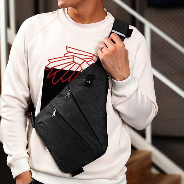 

2020 chest bag waist packs men womens sport waist pocket bag single shoulder slant black messenger chest packet