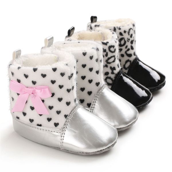 

newborn baby booties boy girl crib pram shoes winter soft snow boots prewalker, Black;grey