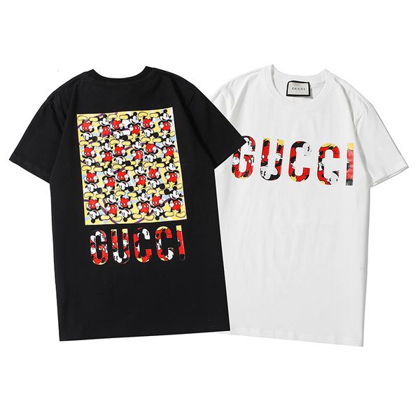 

мужские футболки женские футболки высокое качество хлопка мода и досуг круглый воротник футболки письмо печати короткие рукава fre10113, White