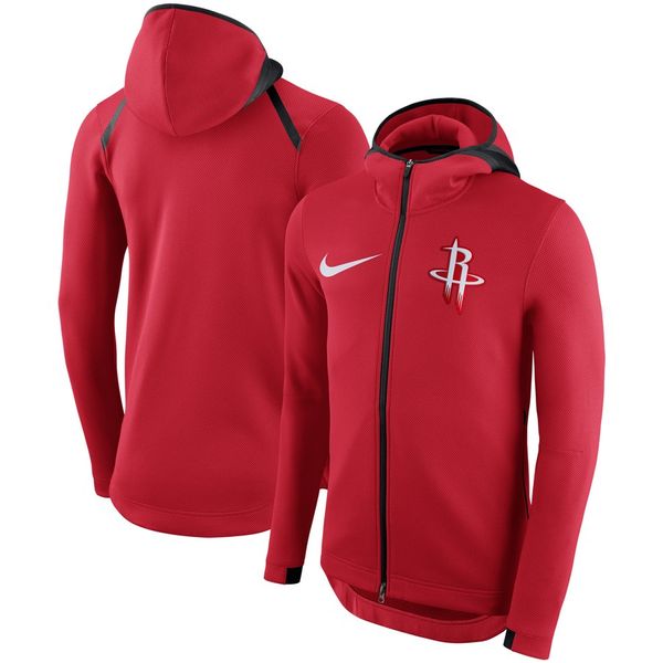 

2019 style men houston rockets nba showtime therma flex performance full-zip hoodie-red, Blue;black