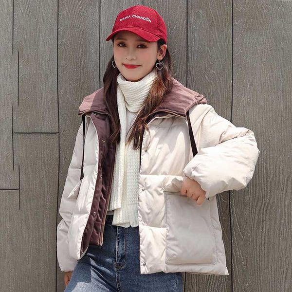 

women bubble coat hooded short jacket outwear winter female thick warm puffer jacket parkas 2020, Black
