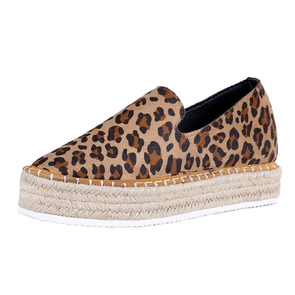 

faux suede espadrilles shoes slip-on casual loafers women platform flats ballet comfortable ladies shoe zapatos mujer, Black