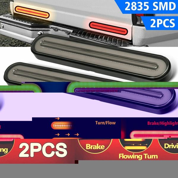 

2pcs 100led car truck drl led light bar brake flowing turn signal stail strip 12v
