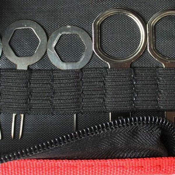 

22pcs/set fastener molding car audio interior removal tool set trim repair pouch door panel auto diy release pry disassembling