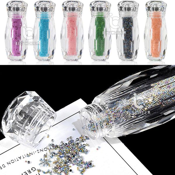 

nail decoration pearls crystal gem caviar mini beads tiny 3d micro pixie mermaid, Silver;gold