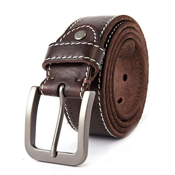 

designer cowskin belt men luxury 100% real cowhide full grain genuine leather cowboy 3.8 cm masculine soft, Black;brown
