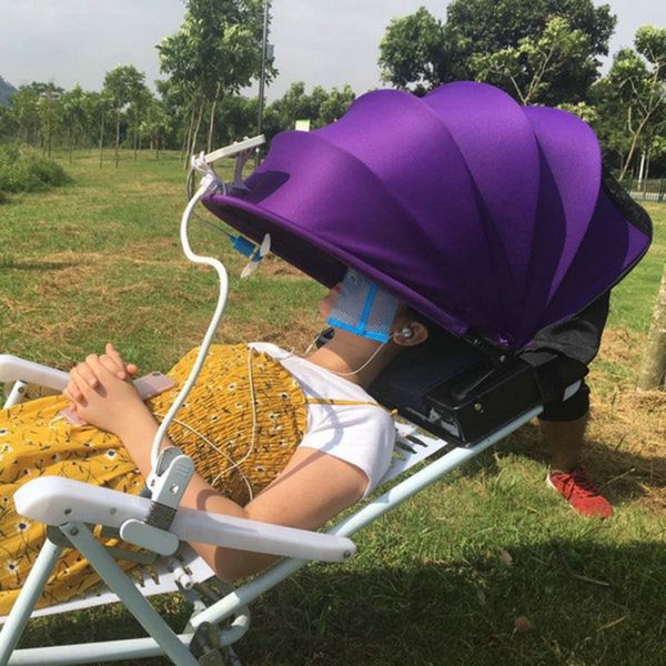 

new arrival, portable adjustable beach umbrella, face hood, awning, instant outdoor personal protection tent tools