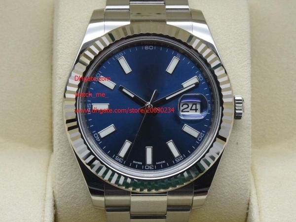 

factory supplier luxury wristwatches 41mm 116334 stainless steel automatic mechanical sapphire blue dial mens watch watches, Slivery;brown