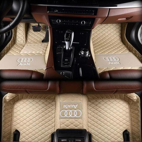 2019 Suitable For Audi A6 2010 2019 Car Stitching Non Slip Pu Interior Waterproof Leather Floor Mat Environmentally Friendly Non Toxic Mat From