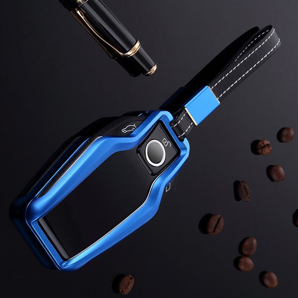 

auto parts aluminum alloy car key case cover shell chain for bm'w 2017 7 series 730li 740li accessories