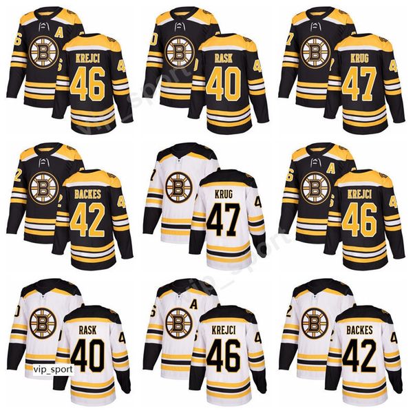 

new style 40 tuukka rask boston bruins hockey jerseys david backes david krejci 47 torey krug jersey custom stitched black white, Black;red