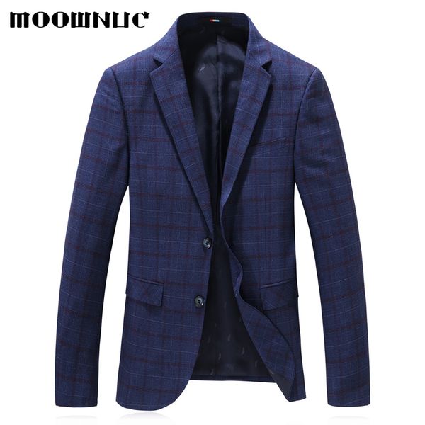 

fashion coat lattice brand autumn spring blazers business casual suit new thin section men youth male slim fit moownuc, White;black