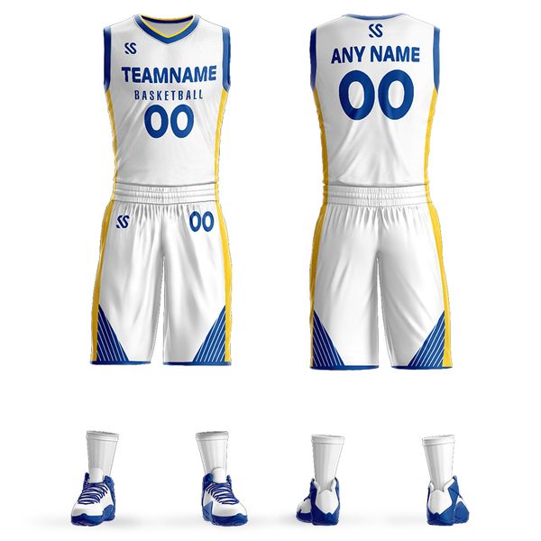 Personalizado Mens Basketball Jersey Define DIY Uniformes Kits Meninos Esportes Vestuário Dwyane Wade Whiteside Respirável Personalizado Equipe Da Faculdade