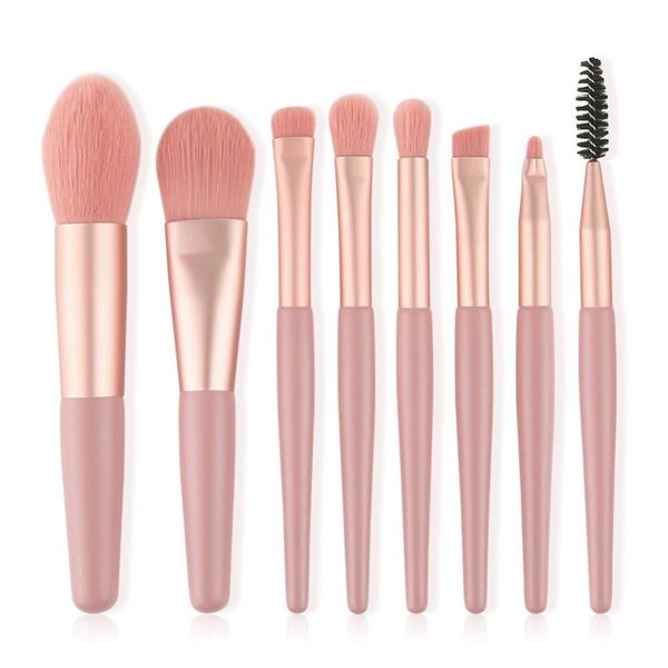 

8pcs makeup brushes set foundation brush loose powder brush eyeshadow eyebrow eyelash kit brochas maquillaje