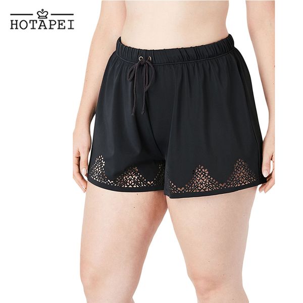 

pei 2019 women bottom black swimming shorts quick dry swim boardshort trunks female summer beachwear swimsuit lc411367