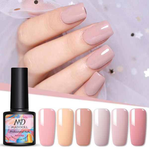 

mad doll 8ml gel nail polish pink red series pure nail color soak off uv led gel polish varnish manicure lacquer, Red;pink