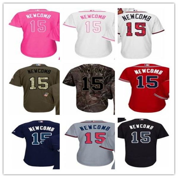 

custom atlanta atlantabraves 15 sean newcomb baseball jersey braves baseball wear men women youth jerseys, Blue;black