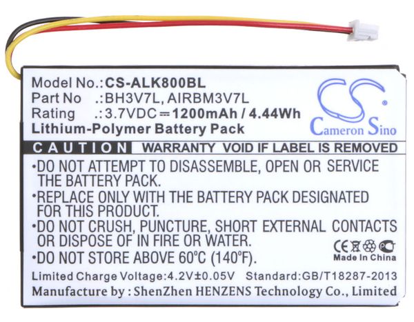

cameron sino 1200mah battery airbm3v7l, bh3v7l for autec air a4, air a6, air a8