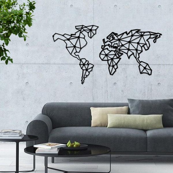 

linewallart металла карты мира искусства стены декора портрет животное фермы продукты принадлежности