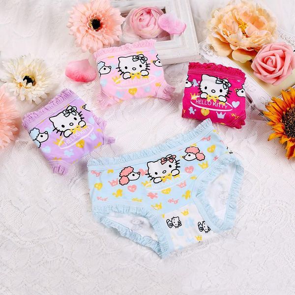 

4pcs fashion kids panties girls' briefs female child underwear lovely cartoon panties children clothing baby girl underwear, Camo