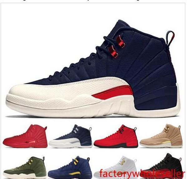 

12 designer 12s gym red michigan bulls mens basketball shoes flu game unc wings the master taxi men sports sneakers trainers us 5.5-13