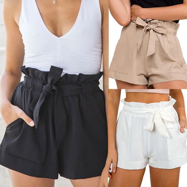 

hirigin summer casual shorts beach high waist short fashion lady women, White;black
