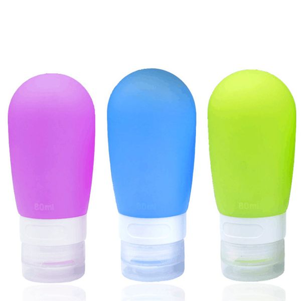 

38/60/80ml silicone travel packing bottle for lotion shampoo bath container for travel