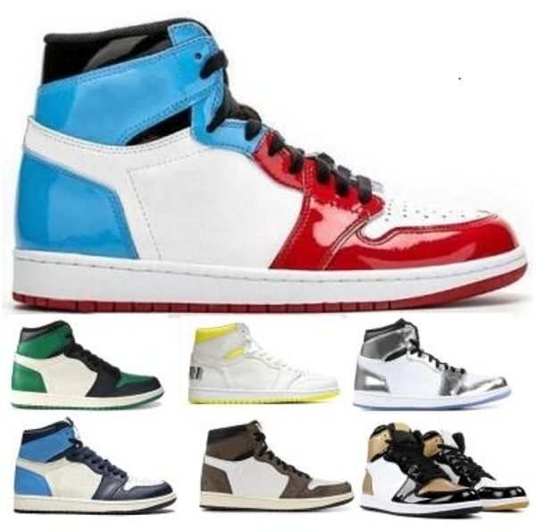 

new arrival 2019 1 mens basketball shoes unc fearless obsidian spiderman travis scotts 1s jumpman high og chaussure trainers shoe sneakers