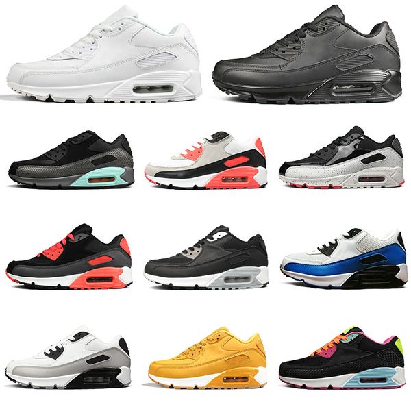 

OG Classic 90 90s mens womens Outdoor shoes Tennis Leather triple black white Breathble Fashion Brand Designer Sneakers Trainers off 36-45