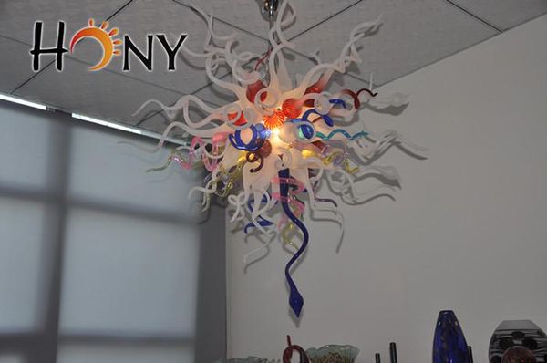 

ac led bulbs 110v/240v hanging lamps murano handmade glass chandelier for sale