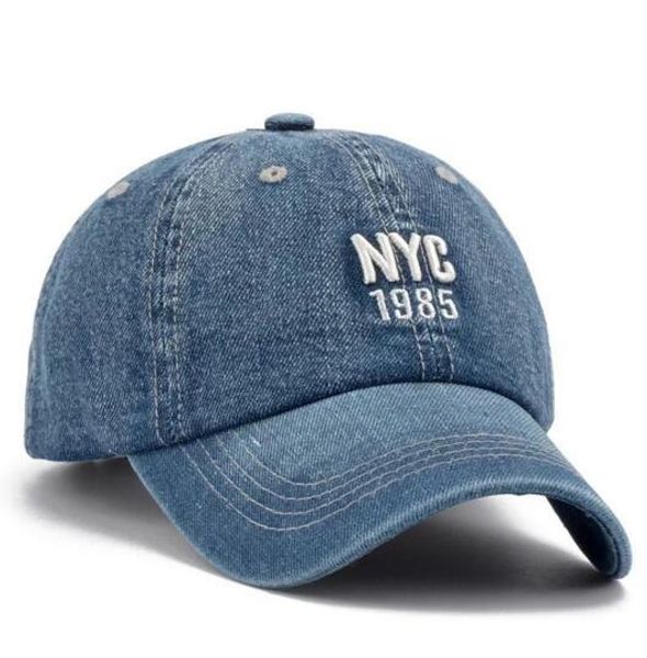 

wholesale men and women alike nyc patterned hats women's hats men's harajuku feng shui wash cowboy hats baseball caps, Blue;gray