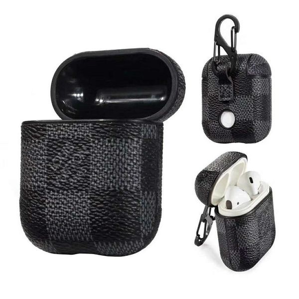 

De igner leather airpod ca e for apple airpod ca e tw earpod ca e anti drop airpod protector cover bag box with hook ell