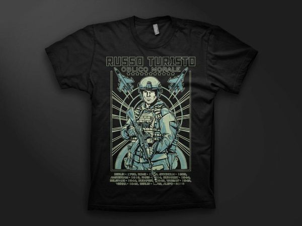 

russian tourists are highly moral men's t shirt, White;black