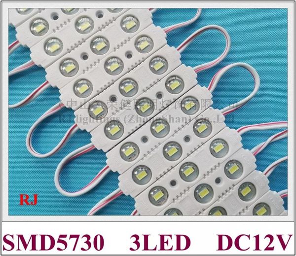 Injeção de módulo de luz LED 5730 Módulo de LED para sinal DC12V 70mm * 15mm SMD 5730 3 LED 1.2W alto preço de venda direto da fábrica brilhante CE ROHS IP65
