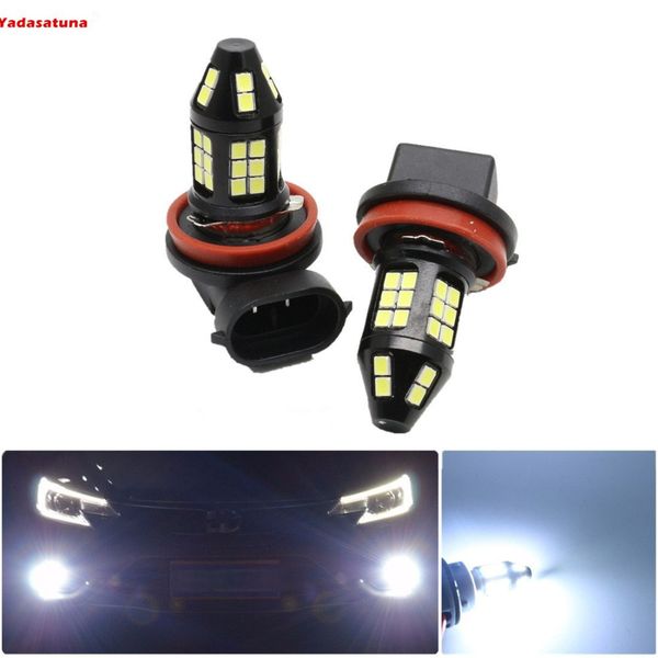 

2pcs 80w 40smd-3030 h8 h11 drl daytime running lamps extremely bright fog light bulbs lamps replace white led chip bulbs light