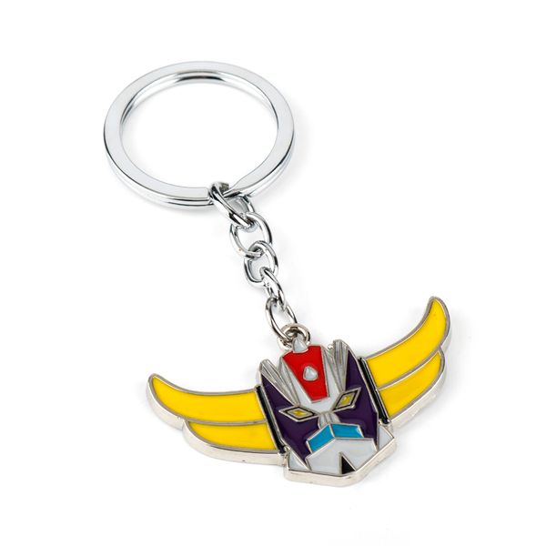 

ufo grendizer robot keychain anime trinket key ring women men keyholder, Silver