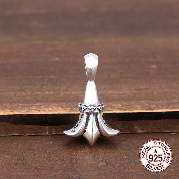 

925 sterling silver pendant jewelry punk scenery cross flower retro hip-hop personality fashion couple style to send a gift hot