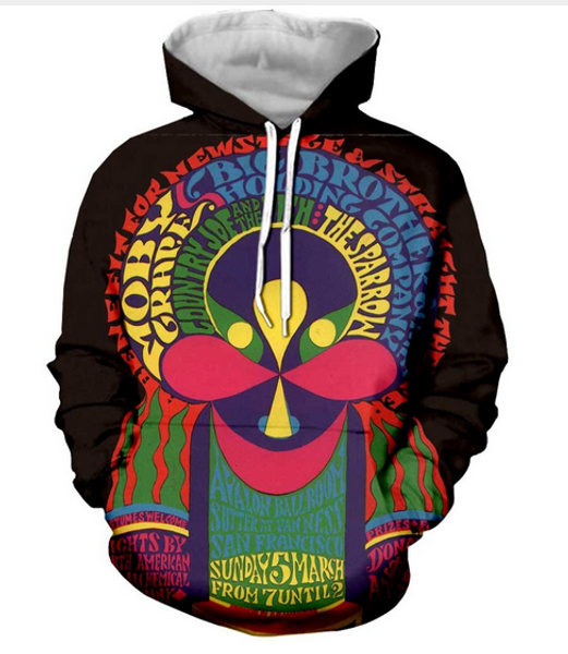 

fashion 3d printed 1960s men women pullover hoodies street wear casual hip hop pockets sweatshirt clothing, Black