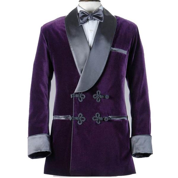 

2018 custom made velvet men suits wedding tailored smoking groom tuxedos slim fit groomsman party mens blazer only jacket, White;black