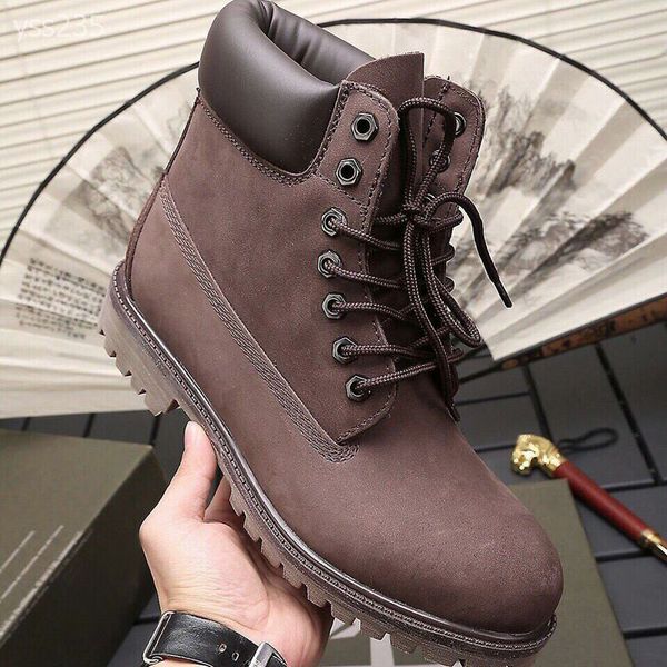 

leisure non-slip kick not bad martin boots for men and women couple leather waterproof snow boots casual high-shoes, Black